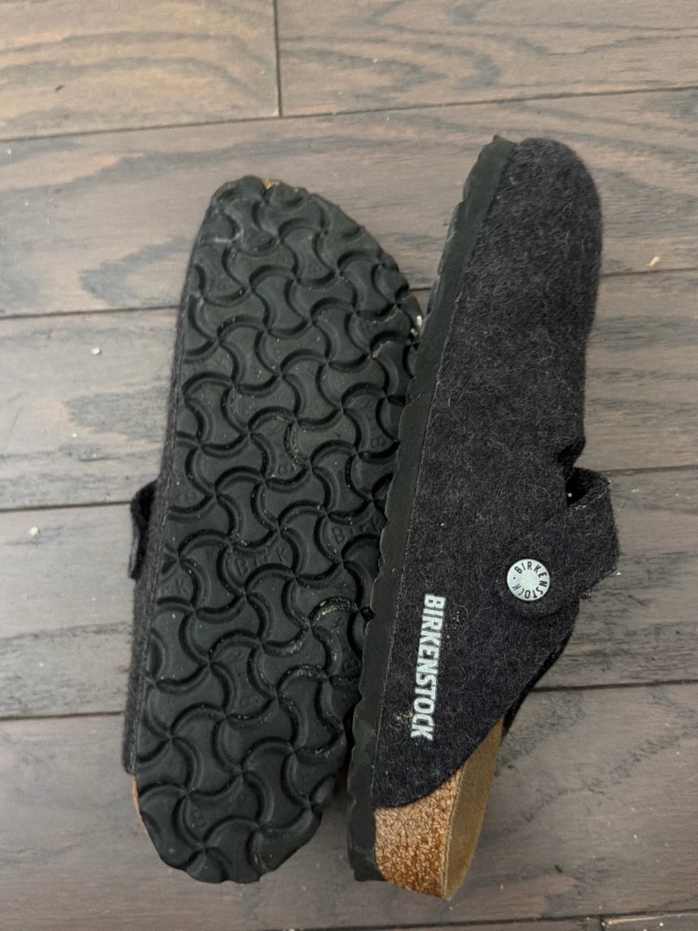 Birkenstock wool Clogs women gray sz 6 - Picture 3 of 5